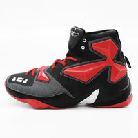 Mandotos high-performance outdoor basketball kicks showing black and orange design with textured grip soles.