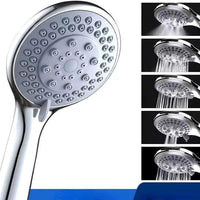 Mandotos high-pressure handheld shower with 5 spray modes and flexible hose for versatile bathroom use.