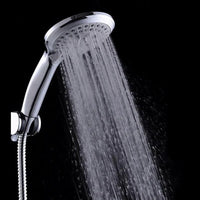 Mandotos high-pressure handheld shower with 5 spray modes and flexible hose for powerful, adjustable water flow.