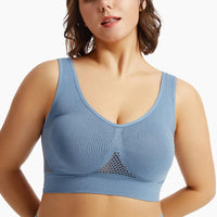 Mandotos high-strength anti-sag sports bra for women, designed for yoga and running, with supportive fit and breathable fabric.