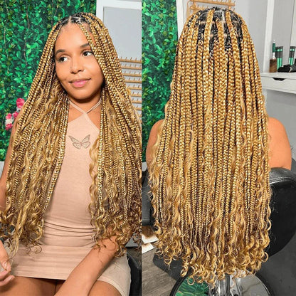 Human Braiding Hair 1 Bundle 20 Inch Human Hair Bundles for Braiding Highlight P4/27 Color Deep Wave Bulk Human Hair Bundles - MANDOTOS