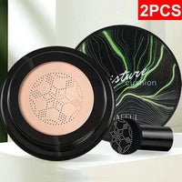 Mandotos HydraGlow Moisture Foundation in a compact container, showcasing its waterproof formula suitable for all skin tones.