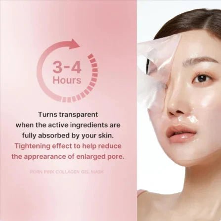 Mandotos Hydrating Collagen Facial Mask spread on face, showing a fresh, glowing complexion with a soothing, hydrating texture.