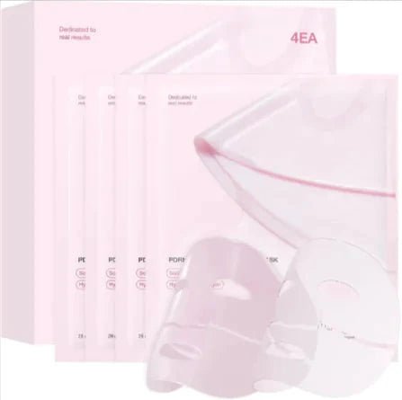 Mandotos Hydrating Collagen Facial Mask applied on a woman's face, showcasing a soothing, moisture-rich skincare treatment.
