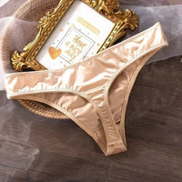 Ice Silk Panties Women Lingerie Underwear Low Waist Seamless Quick-drying Skin-friendly Breathable Briefs Women Intimates Brief MANDOTOS