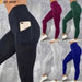 1PC Plus Size Pocket Yoga Pants Women Solid Fitness Sports Leggings High Waist Elastic Gym Tights Female Running Trousers XXXL - Mandotos International