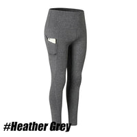 1PC Plus Size Pocket Yoga Pants Women Solid Fitness Sports Leggings High Waist Elastic Gym Tights Female Running Trousers XXXL - Mandotos International