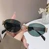 2024 women's geometric PC sunglasses by MANDOTOS INTERNATIONAL with elliptical metal frame and large stylish design