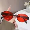 2024 women's geometric PC sunglasses by MANDOTOS INTERNATIONAL with elliptical metal large frame, personalized and stylish.
