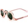 Mandotos International 2025 oval designer sunglasses for men and women with UV400 polarized lenses, stylish and protective eyewear.