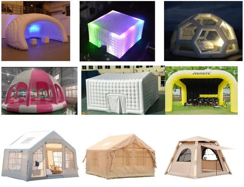 Large MANDOTOS INTERNATIONAL inflatable outdoor family tent, waterproof and airtight, suitable for camping and travel.