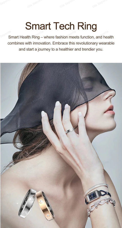2025 Smart Ring Women Men Super narrow 6.3mm Heart Rate Health Stress measurement Monitor IP68 Waterproof Fashion Sports Rings - MANDOTOS INTERNATIONAL