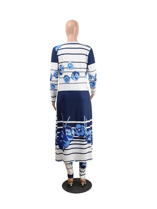 Mandotos International women's two-piece cardigan set, casual and sexy, featuring a stylish matching top and bottom for 2025 fashion.