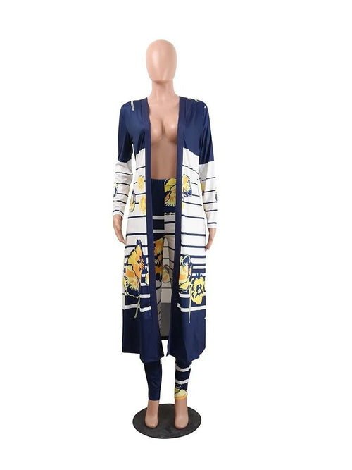 Mandotos International 2025 women's two-piece cardigan set, casual and sexy outfit with a stylish cardigan and matching pants.