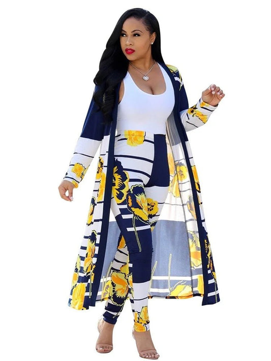 Mandotos International women's two-piece cardigan set, casual and sexy outfit, featuring a stylish knit cardigan and matching pants.