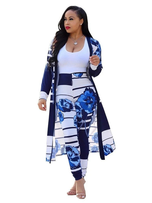 Women's two-piece cardigan set by MANDOTOS INTERNATIONAL, casual and sexy outfit with a relaxed fit and stylish design.
