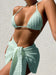 2026 3pcs Bikini Set Glistening Swimsuit Bikini With Cover up Dress Girls Swim Bathing Suit Beach Wear - MANDOTOS INTERNATIONAL