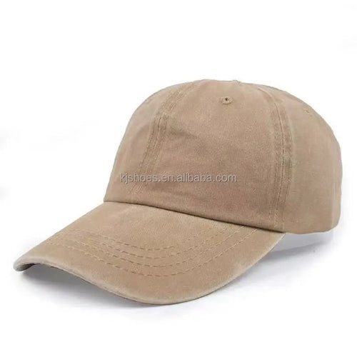 Mandotos International 2027 KJ retro men's and women's denim baseball cap with wide brim, sunshade, and duck tongue design.
