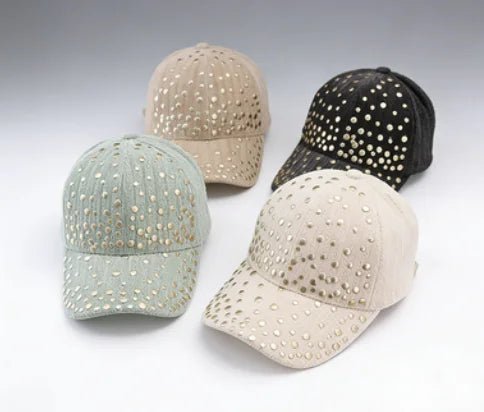 2027 NEW KJ Wholesale Sparkle Bling Rhinestone Studded Adjustable Baseball Caps Hats for Women Men Sport Dad Outdoor Sun Hat - MANDOTOS INTERNATIONAL