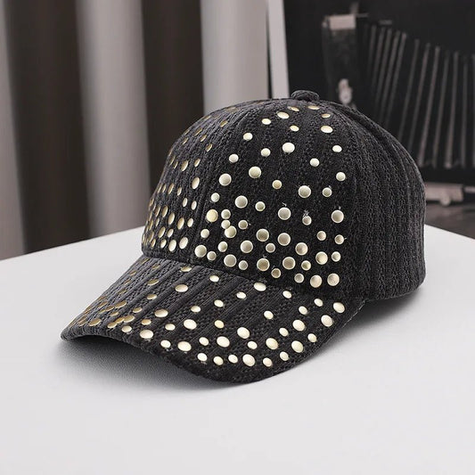 Sparkle rhinestone studded adjustable baseball cap for women and men, sport and outdoor sun hat by MANDOTOS INTERNATIONAL.