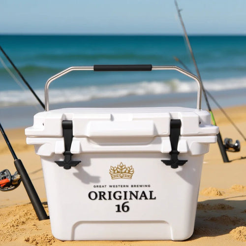 20L MANDOTOS INTERNATIONAL classic rotomolded portable cooler box for travel, camping, fishing, sports, and home use