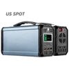 Mandotos International 300W portable solar generator with AC outlet, ideal for camping and travel outdoor power supply
