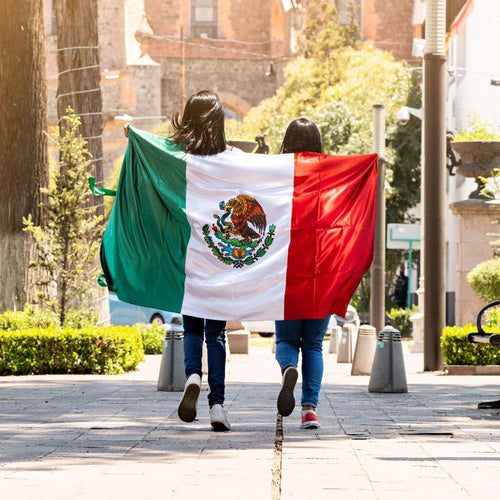 3x5ft outdoor Mexico flag for home decoration, featuring vibrant colors and the national emblem, by Mandotos International