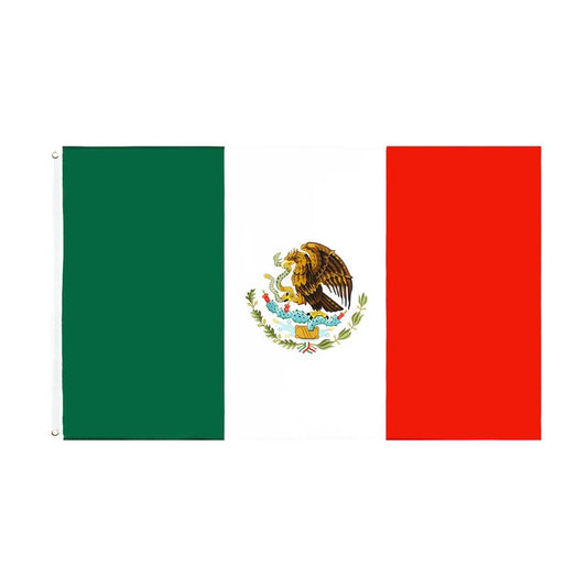 3x5ft Mexico Nation Flag for outdoor home decoration, featuring vibrant colors and the Mexican national emblem.