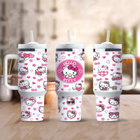 40 oz Stainless Steel Vacuum Travel Mug with Handle - MANDOTOS INTERNATIONAL