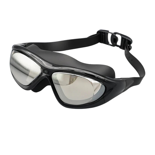 Mandotos International adult swim goggles with clear frame, no leaking lens, sports style, suitable for women.