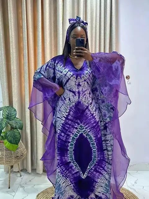African Dashiki Ankara maxi dress for women, traditional long dress with vibrant patterns, by MANDOTOS INTERNATIONAL.