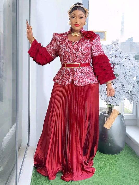 African dresses for women by MANDOTOS INTERNATIONAL, featuring plus-size sequin evening gowns, dashiki and Ankara outfits, long party dresses.