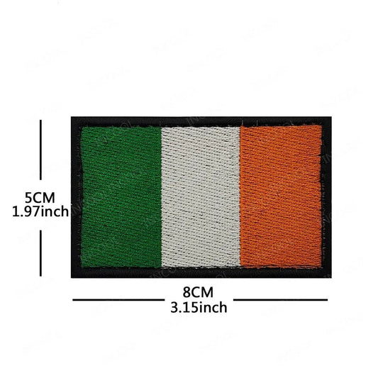 Embroidery patches of African flags and badges featuring Morocco, Nigeria, Gabon, Libya, and Namibia by MANDOTOS INTERNATIONAL.