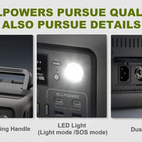 ALLPOWERS R600 Portable Power Station with 299Wh LiFeP04 Battery & 2x 600W AC Outlets - MANDOTOS INTERNATIONAL