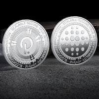 Bitcoin BTC ETH ADA XLM SHIB DOGE XRP SOL DOT LINK LTC UNI Coin Physical Metal Crypto Currency Coin Collection with Plastic Case - MANDOTOS INTERNATIONAL