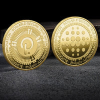 Bitcoin BTC ETH ADA XLM SHIB DOGE XRP SOL DOT LINK LTC UNI Coin Physical Metal Crypto Currency Coin Collection with Plastic Case - MANDOTOS INTERNATIONAL
