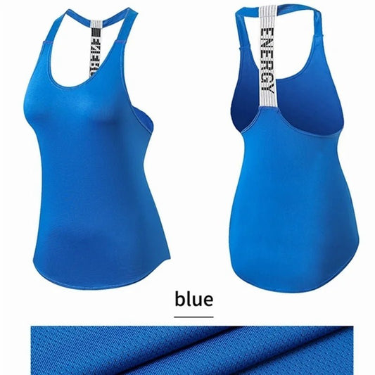 Black sleeveless yoga top for women by MANDOTOS INTERNATIONAL, backless fitness shirt showing a fitted athletic style.