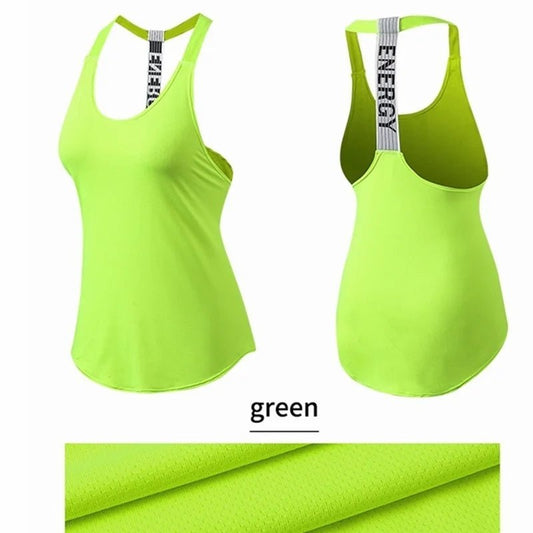 Black sleeveless yoga top for women by MANDOTOS INTERNATIONAL, backless fitness shirt with comfortable stretch fit.