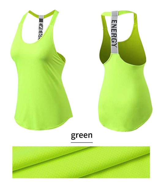 Black sleeveless yoga top for women by MANDOTOS INTERNATIONAL, backless fitness shirt with a comfortable fit for active wear.