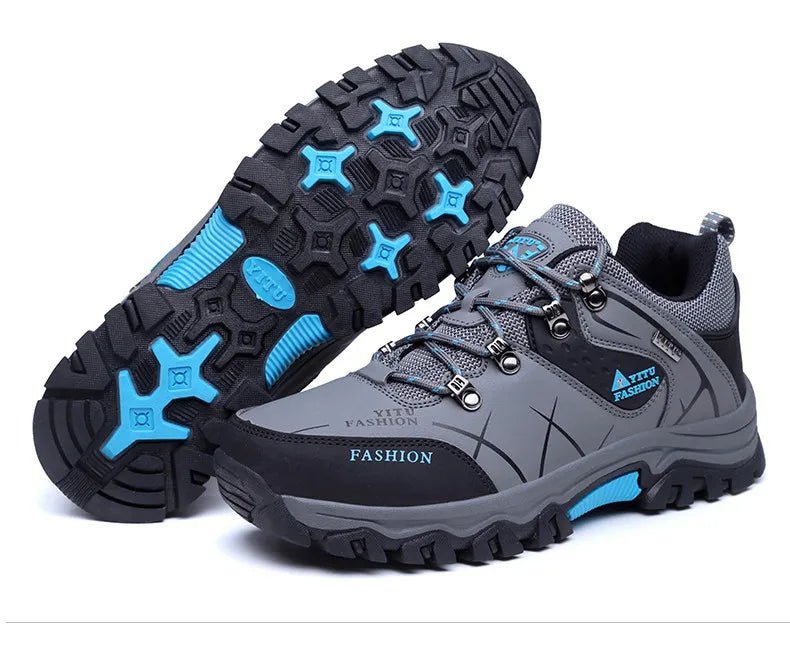 Brand Men Winter Snow Boots Waterproof Leather Sneakers Super Warm Men's Boots Outdoor Male Hiking Boots Work Shoes Size 39-47 - MANDOTOS INTERNATIONAL