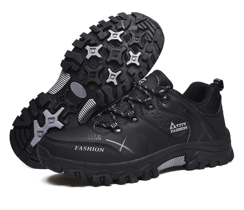Brand Men Winter Snow Boots Waterproof Leather Sneakers Super Warm Men's Boots Outdoor Male Hiking Boots Work Shoes Size 39-47 - MANDOTOS INTERNATIONAL