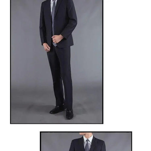Mandotos International men's casual two-piece suit with cotton fabric, youthful style, suitable for office wear in spring, summer, and autumn.