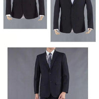 Casual Two-Piece Suit for Men Business Professional Youthful Style Cotton Spring Summer Autumn Wear Double-Cuffed Office Appr... - MANDOTOS INTERNATIONAL