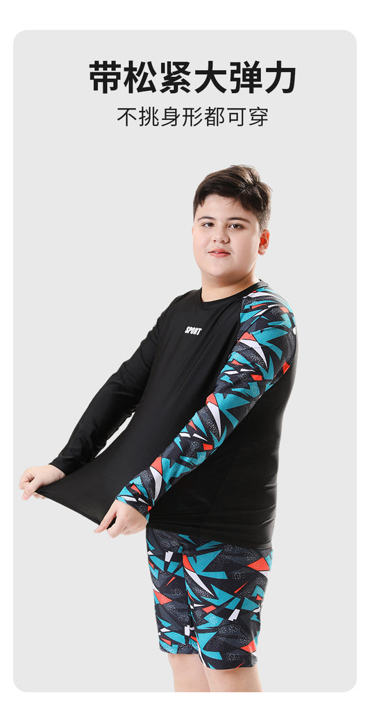Children's Swimwear Boys' Swim Trunks 2026 New Model Kids' Swimwear for Older Children Youth Two-Piece Hot Spring Swimwear