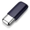 Mandotos International Cigarloong portable stainless steel cigar case with leather exterior and anti-pressure design for travel protection