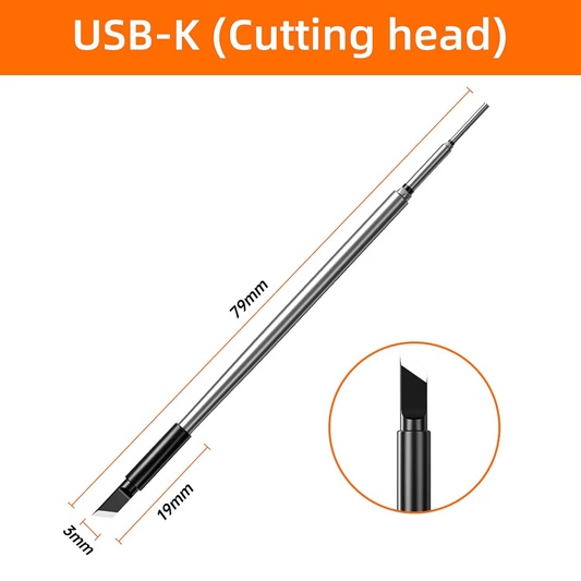 Mandotos International compact digital soldering iron with ergonomic handle and digital temperature display for precise soldering.