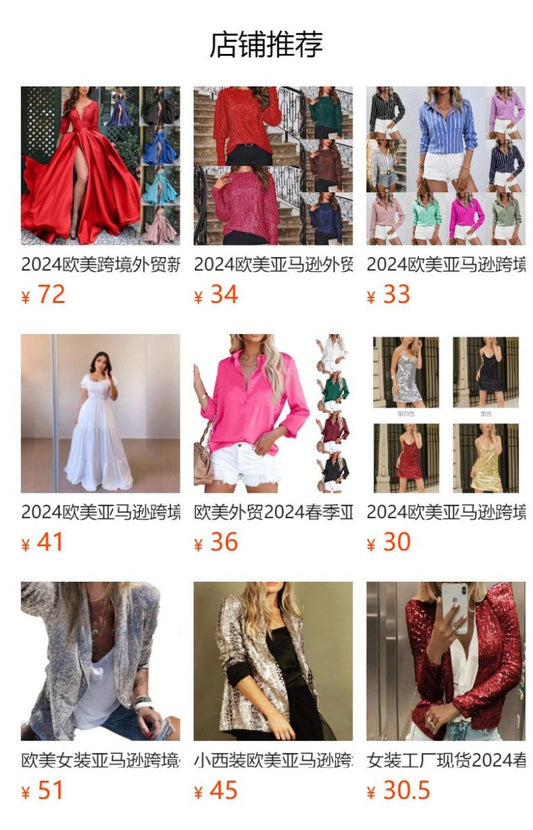 Cross-Border Fashion Sequined Dress - Europe & US Style - MANDOTOS INTERNATIONAL