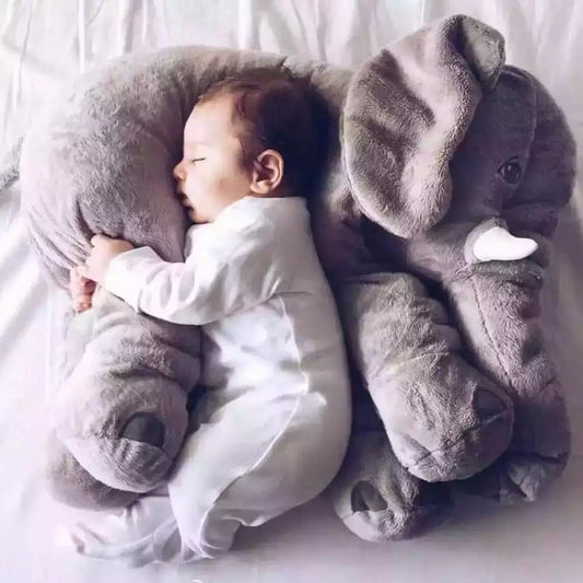 Soft plush elephant sleep pal by MANDOTOS INTERNATIONAL, featuring a cuddly design ideal for comforting bedtime.