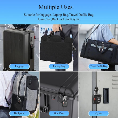 Mandotos International DUALVROWN black luggage lock with key and combination, stylish security for travelers and outdoor use.