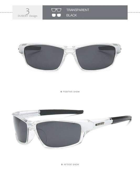 Mandotos International DUBERY 2022 polarized night vision sunglasses for men, sport glasses with tinted lenses and sleek frame design.